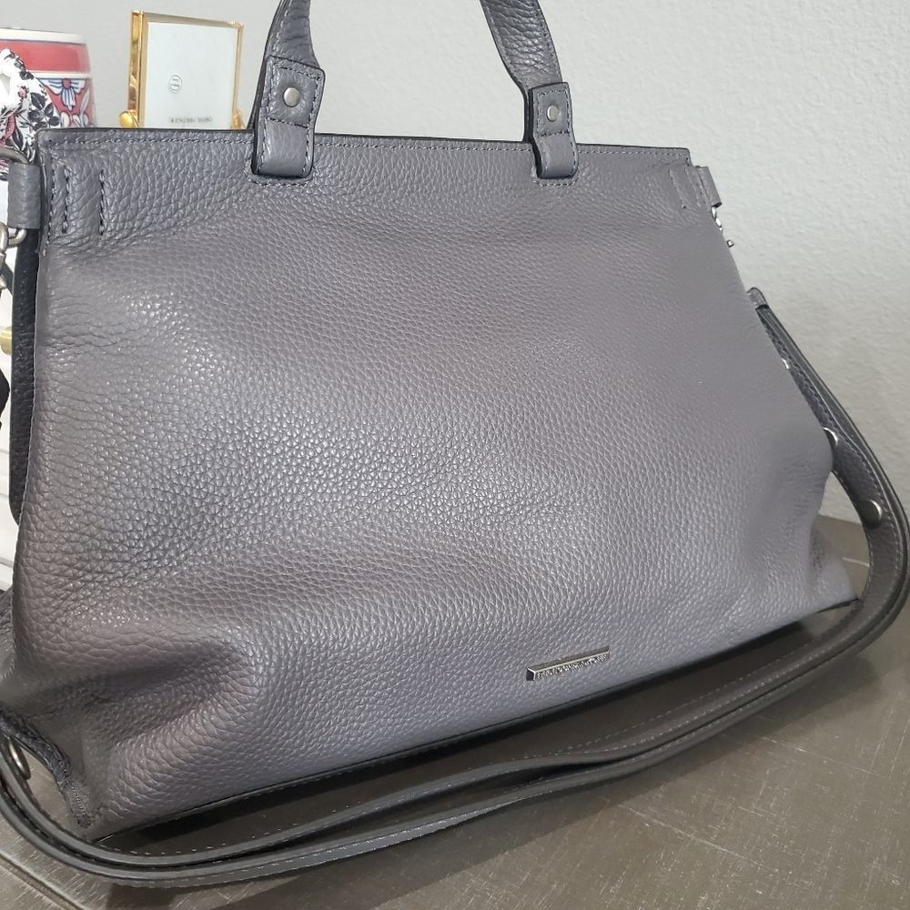 Rebecca Minkoff grey suede and leather bag - Picture 4 of 12